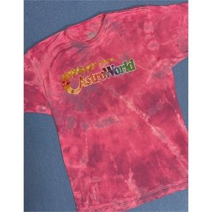 Purple/Pink Unisex Bleach Dye Astroworld Tee